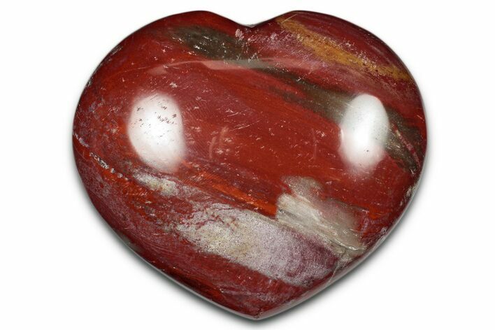 Polished Triassic Petrified Wood Heart - Madagascar #341693